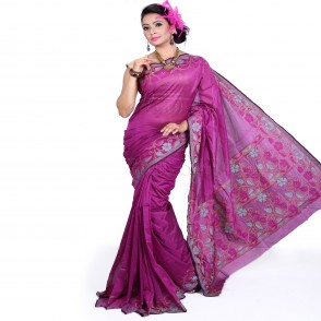 Mithila’sTraditional soft half silk Sharee form Tangail with Beautiful design